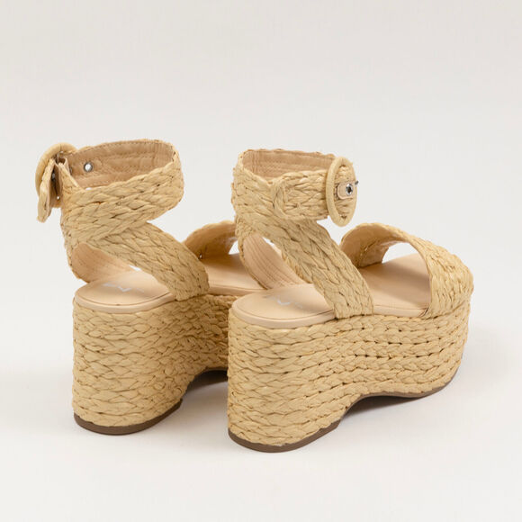 Marc Fisher Marcell Espadrille Platform Sandal Natural Size 9.5 240256 - Picture 3 of 6